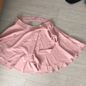 A pink circle skirt